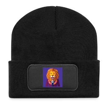 HUMAN LION - baby & kids - Beanie recyclé à patch - noir - Devant