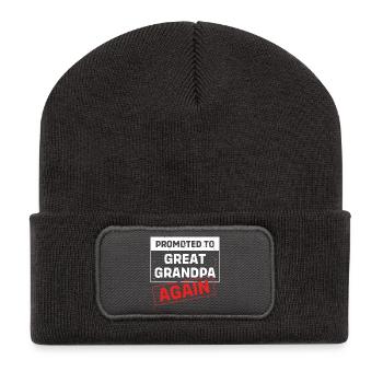 Papy Grand-père Petit-enfant Papy - Beanie recyclé à patch - charbon - Devant