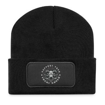 Hexenzirkel Unterstütz deinen lokalen Hexenzirkel  - Recycelte Patch Beanie - Schwarz - Vorne