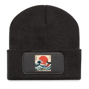 Rügen Baltic Sea Japan Style - Recycled Patch Beanie - dark grey - Front
