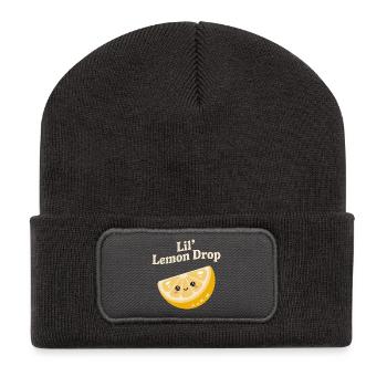 Lil' Lemon Drop - Recycled Patch Beanie - dark grey - Front
