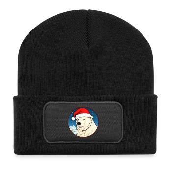 Christmas Polar Bears - Recycled Patch Beanie - black - Front