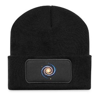 Nerdy forever - Nerdy Galaxy - Recycelte Patch Beanie - Schwarz - Vorne