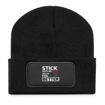 Praticien agréé en MTC en santé - Beanie recyclé à patch - noir - Devant