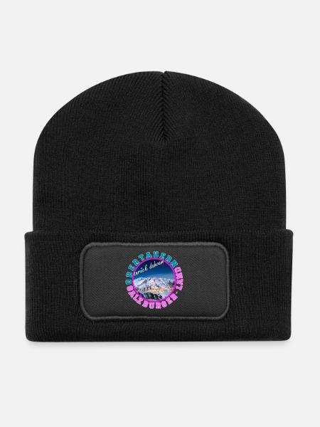 Obertauern Zurück Daheim (Dahoam) - Recycelte Patch Beanie - Schwarz