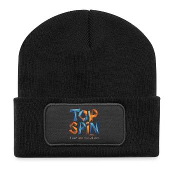 Tennis Top Spin – Power Design for Real Fans - Recycled Patch Beanie - black - Front