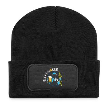 Elektrinker – Électricien drôle avec un jeu de mots - Beanie recyclé à patch - noir - Devant