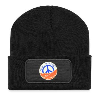 Protect Your Peace Mental Health Mindfulness - Recycled Patch Beanie - black - Front