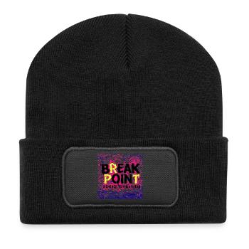 Conception du vainqueur de la balle de break au tennis - Beanie recyclé à patch - noir - Devant