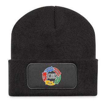 Scrum Framework for Agile Working in Development - Recycled Patch Beanie - dark grey - Front