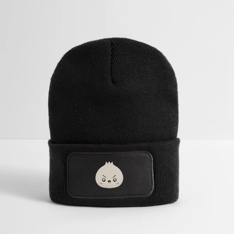 Mascotte mignonne de Grumpy Dumpling Beanie recyclé à patch
