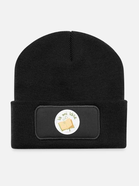 la mi läse - Beanie recyclé à patch - noir