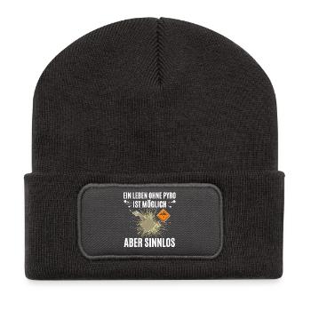 Pyro Spezialist - Recycelte Patch Beanie - Dunkelgrau - Vorne