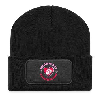 Apotheker Pharmazeutisch-technischer - Recycelte Patch Beanie - Schwarz - Vorne