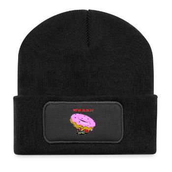 Ant Donut Worker Cartoon - Recycled Patch Beanie - black - Front