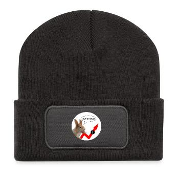 Achat et Conservation de Chemises Financières - Beanie recyclé à patch - charbon - Devant