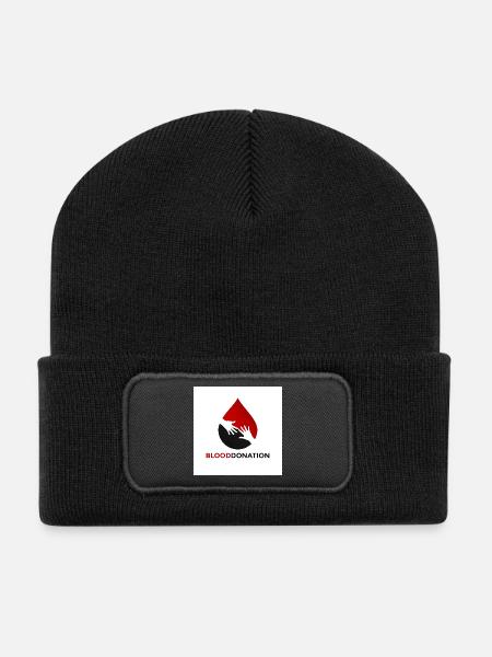 Emblem der Blutspendehände - Recycelte Patch Beanie - Schwarz