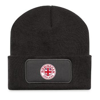 Birmingham England Shield Abzeichen - Recycelte Patch Beanie - Dunkelgrau - Vorne