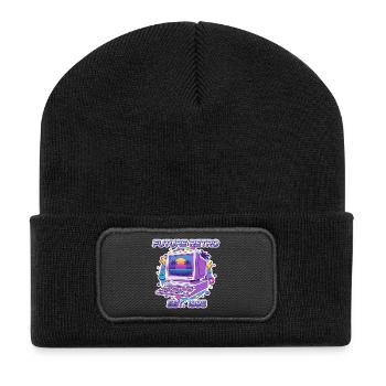 Future Retro 1985 – Vintage Computer Design - Recycled Patch Beanie - black - Front