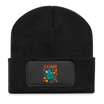 Cadeau d’escalade d’escalade de coala koala de bloc - Beanie recyclé à patch - noir - Devant