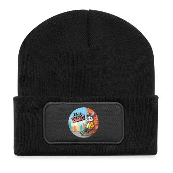 Le lapin de Pâques dans l'art de rue de la ville - Beanie recyclé à patch - noir - Devant