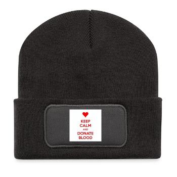 Calm Heart Donate Blood - Recycled Patch Beanie - dark grey - Front