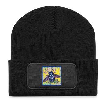 Abeille charpentière - Beanie recyclé à patch - noir - Devant