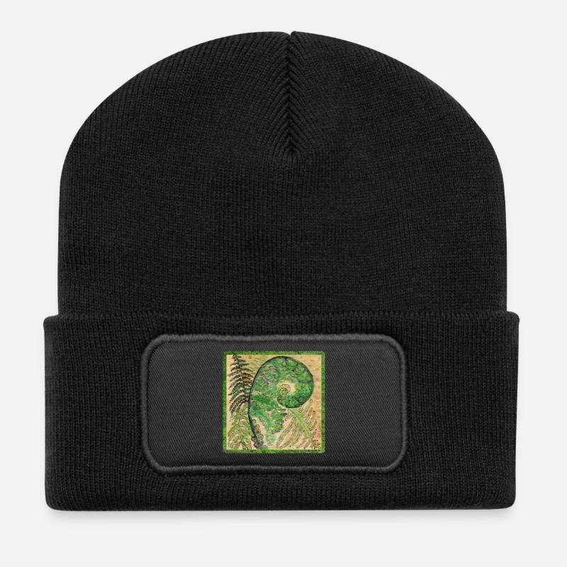 Fougère - Beanie recyclé à patch - noir