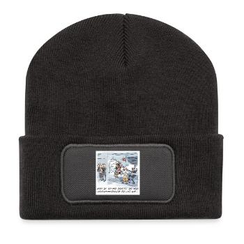 New corporate culture sparked - Recycled Patch Beanie - dark grey - Front
