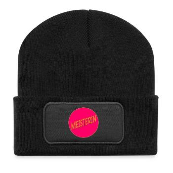 Maître de fin d’études - Beanie recyclé à patch - noir - Devant