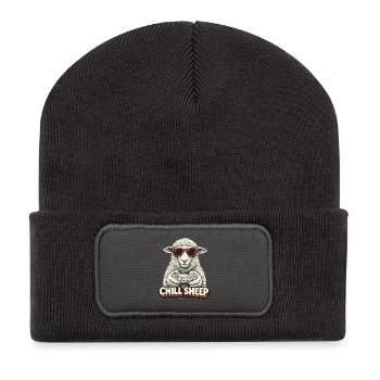 Chill Sheep Gamer - Beanie recyclé à patch - charbon - Devant