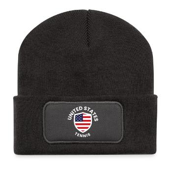American Tennis Shield Flag - Recycled Patch Beanie - dark grey - Front