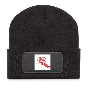 Blood Donation Heart Logo - Recycled Patch Beanie - dark grey - Front