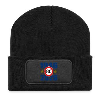 80th anniversary 1946–2026 - Recycled Patch Beanie - black - Front