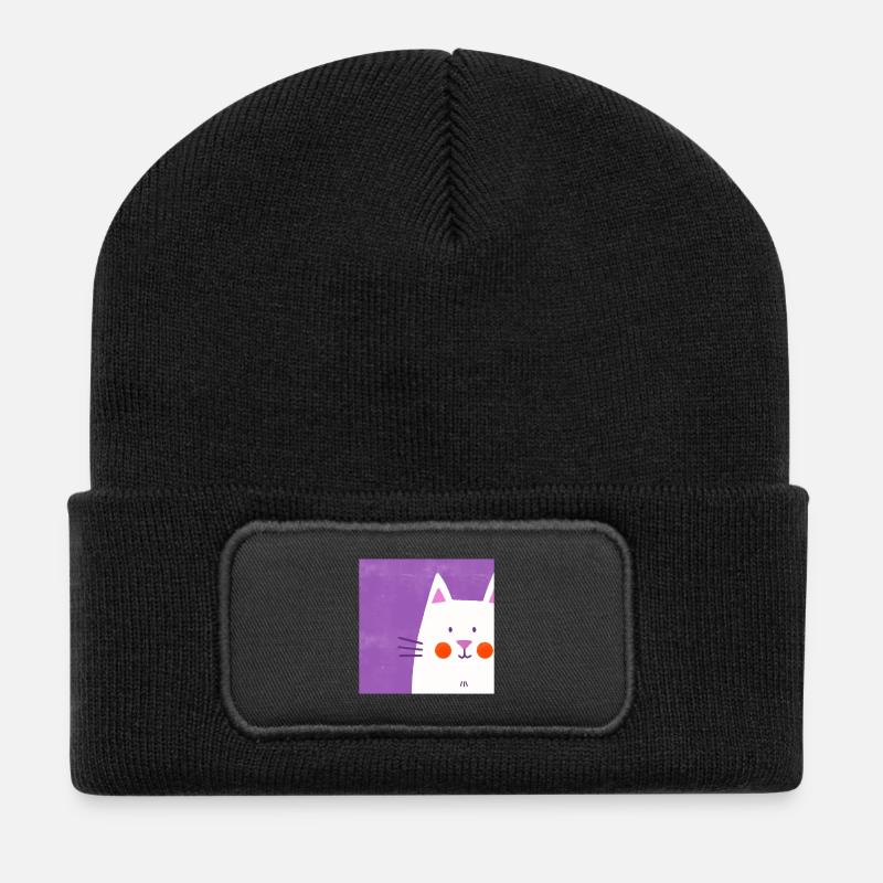 Cat lover - Recycled Patch Beanie - black