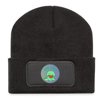 JUST VIBES - Dino - Beanie recyclé à patch - charbon - Devant