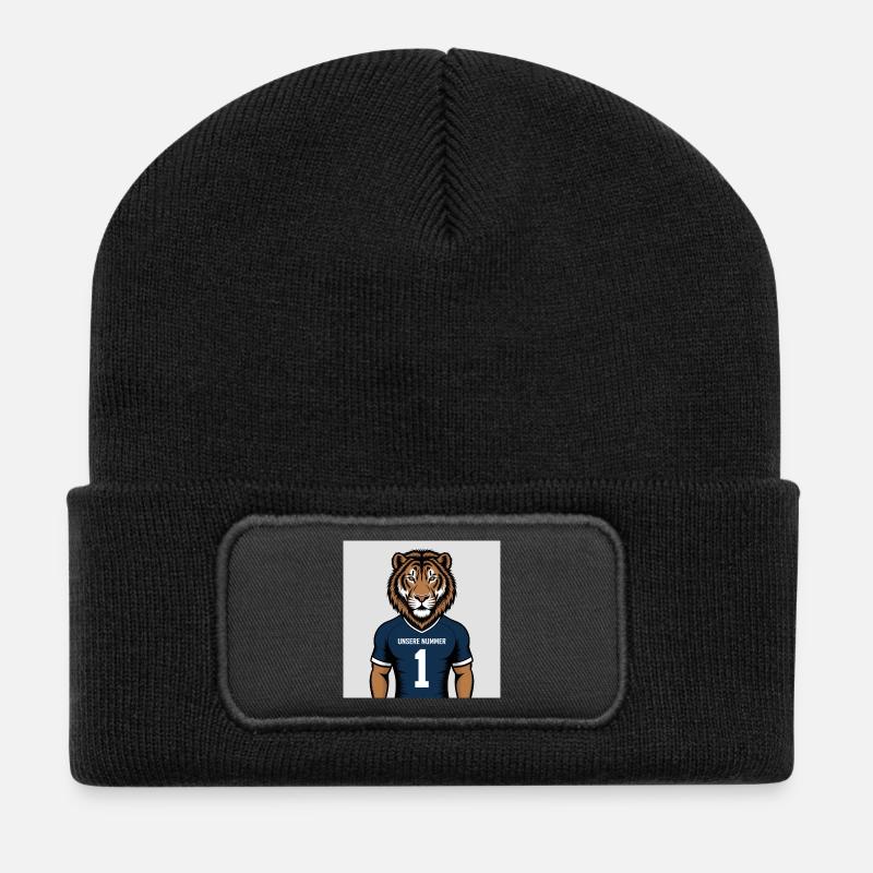 Imprimé du maillot mascotte du Tigre - Beanie recyclé à patch - noir