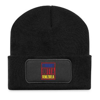 Straight outta Venezuela - Recycled Patch Beanie - black - Front
