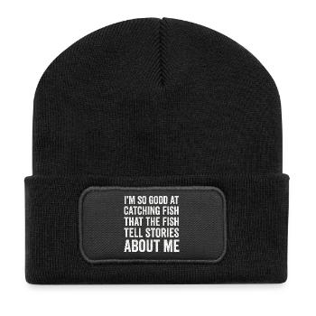 I'm So Good At Catching Fish Angler Saying Fishing - Recycled Patch Beanie - black - Front