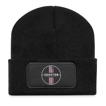 Houston Coordinates - Recycled Patch Beanie - black - Front