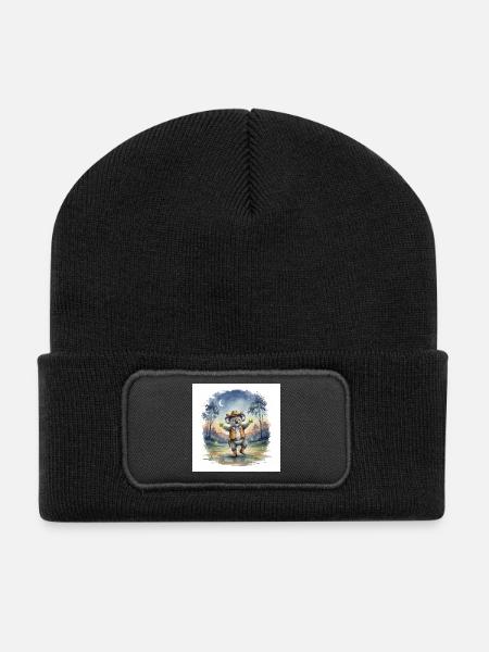 Mehni le cow-boy Koala - Beanie recyclé à patch - noir