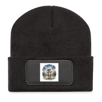 Mehni le cow-boy Koala - Beanie recyclé à patch - charbon - Devant