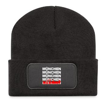 MUNICH SKYLINE, PROUD FROM BAVARIA! MIR SAN MUNICH - Recycled Patch Beanie - dark grey - Front