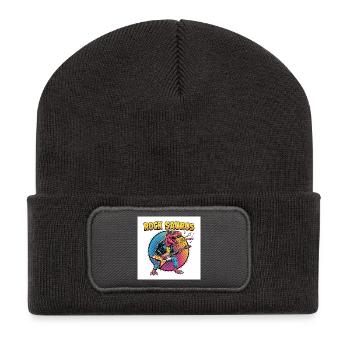 Rock Saurus Guitar Hero - Recycled Patch Beanie - dark grey - Front