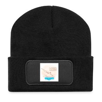 Rébellion au bord de la piscine - Beanie recyclé à patch - noir - Devant