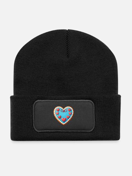 Cadeau pour la fête des mères : Idée de cadeau pour la fête des mères - Beanie recyclé à patch - noir