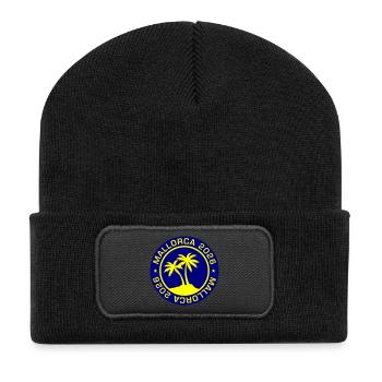 Mallorca 2026 - Recycelte Patch Beanie - Schwarz - Vorne