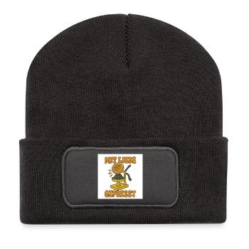 Mit_Liebe_gepr - Recycelte Patch Beanie - Dunkelgrau - Vorne