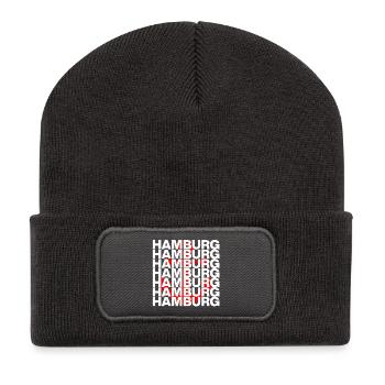 HAMBOURG LIEBE HH HAFENPOWER ANKER NORDDEUTSCH - Beanie recyclé à patch - charbon - Devant