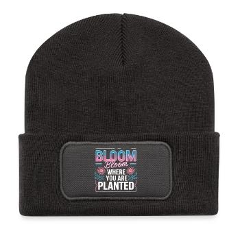 Bloom Bloom Where You Are Planted Self Love - Recycled Patch Beanie - dark grey - Front